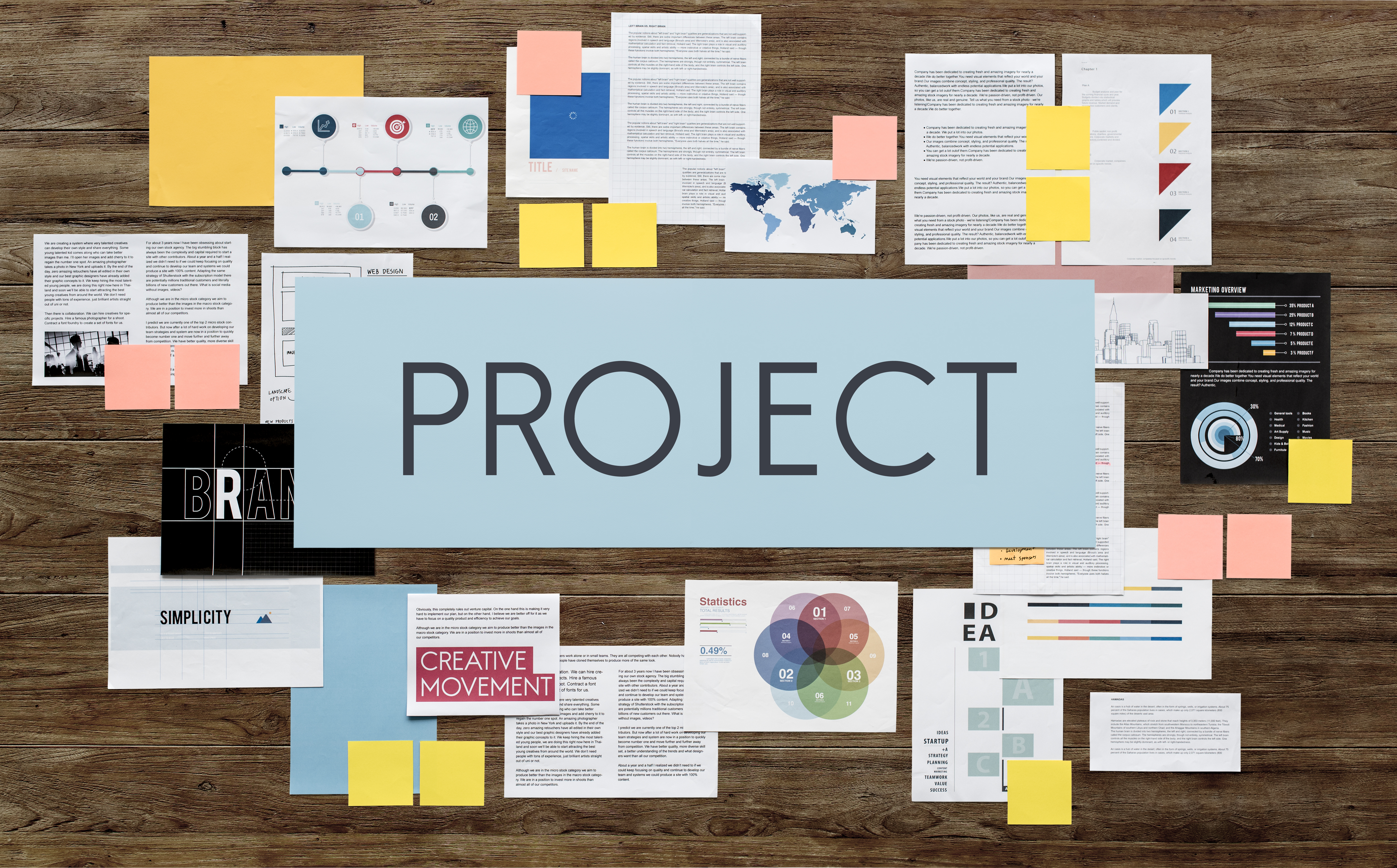Document Marketing Strategy Business Concept
