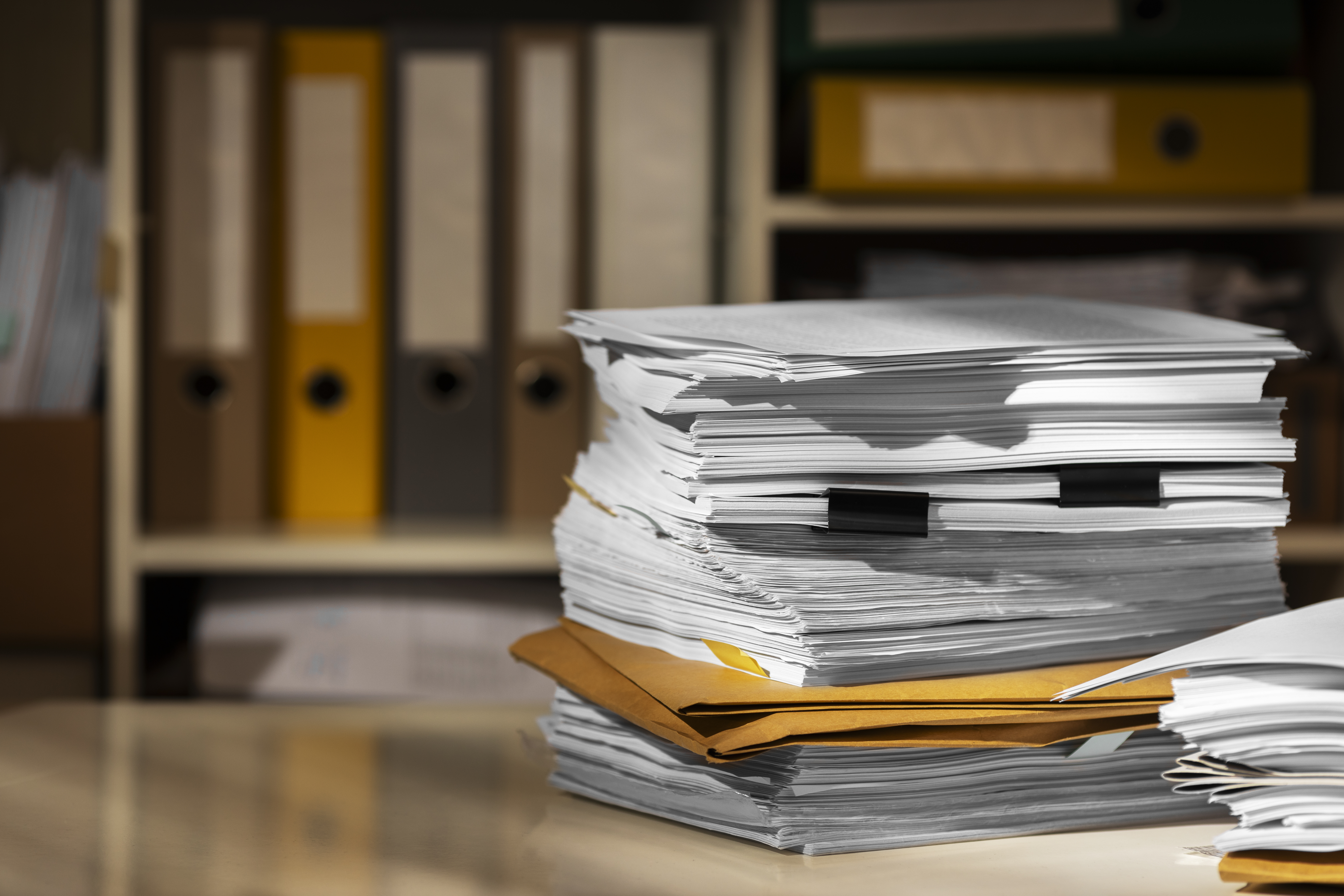 La Nature Morte De La Pile De Documents