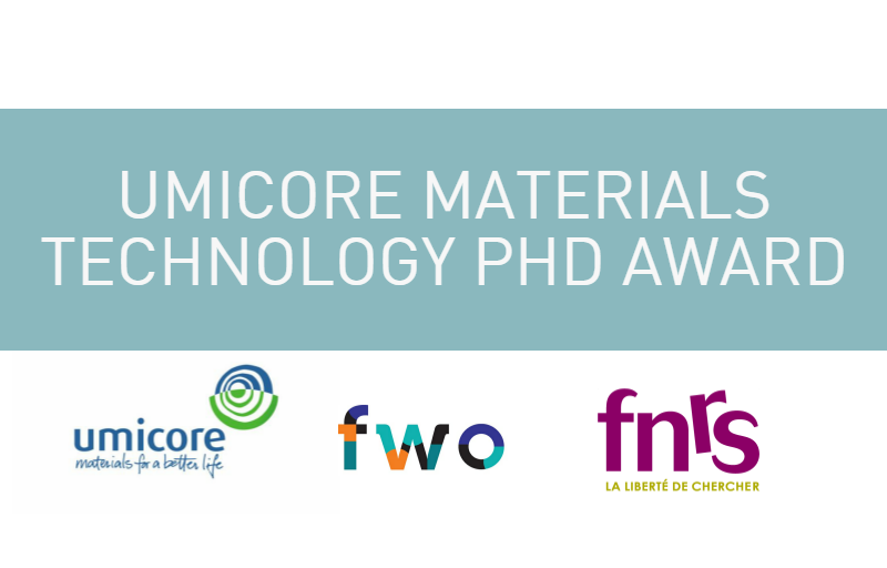 Prix Umicore technologie des matériaux 2017